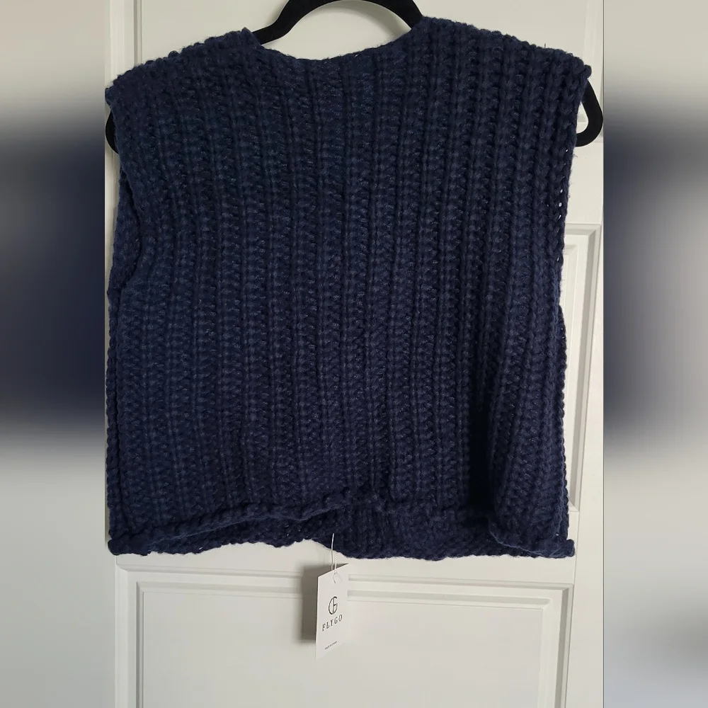 Navy Blue Sweater Vest - Picture 6 of 6